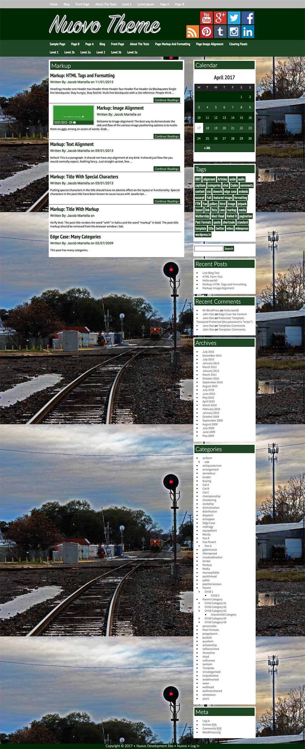 Archive Template for the Nuovo WordPress template