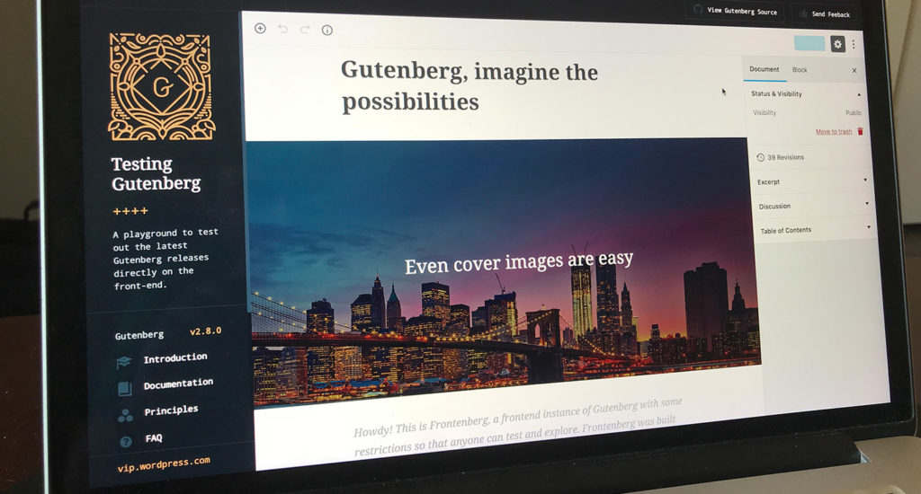 Gutenberg and small business websites