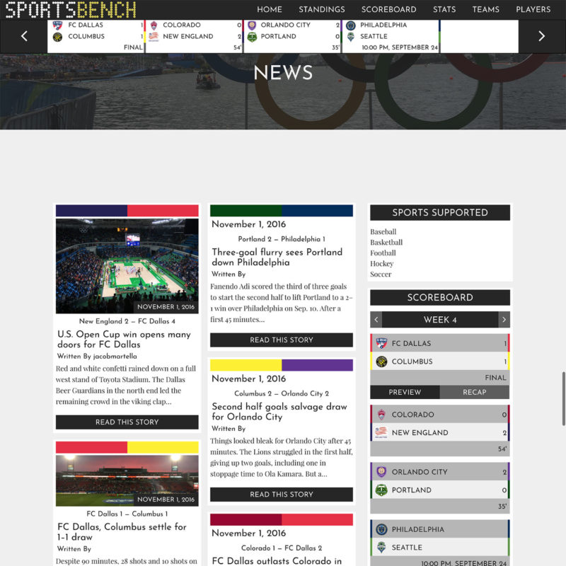 Sports Bench Archives Template