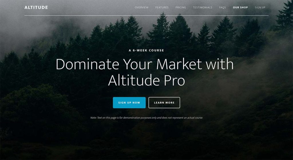 Altitude Pro theme demo homepage