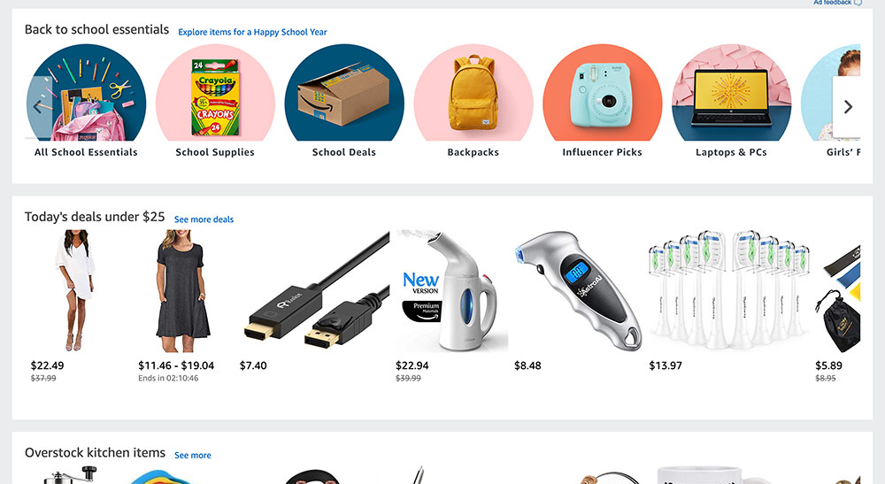 Amazon.com's online storefront