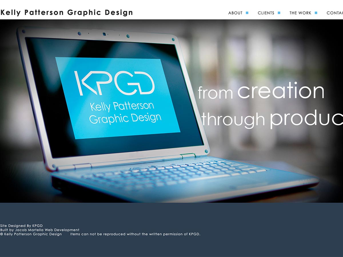 Homepage of Kelly Patterson Graphic Design