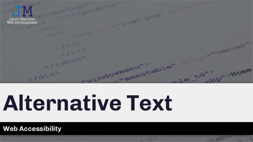 Website Accessibility: Alternative Text