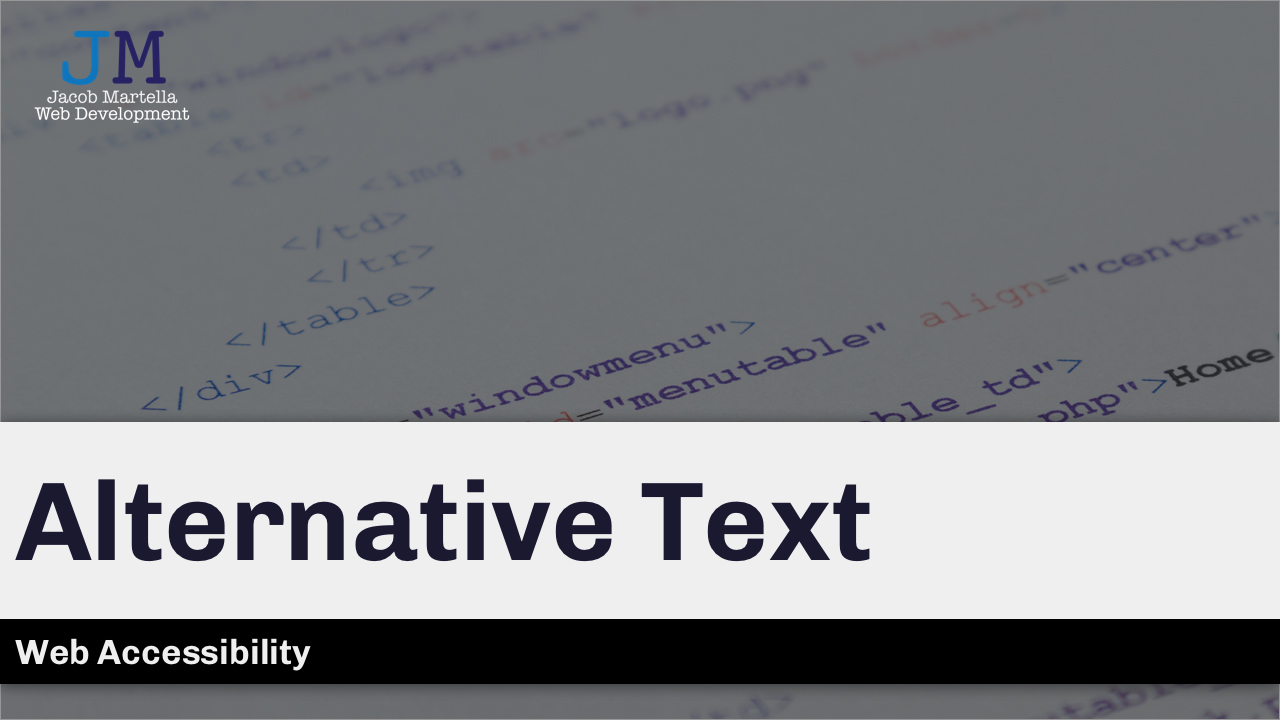 Website Accessibility: Alternative Text
