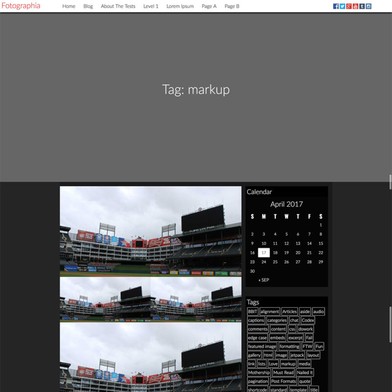 Archive Template for the Fotographia WordPress theme