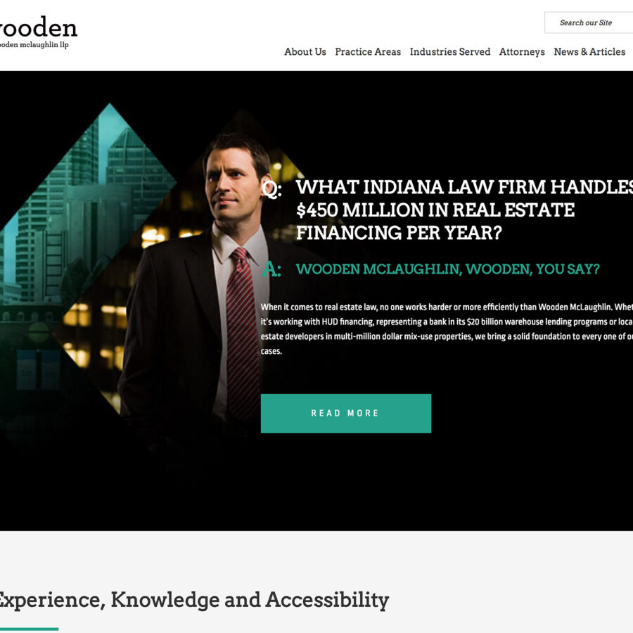 Wooden Lawyer website homepage