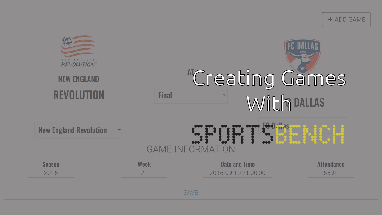 Creating Games With Sports Bench