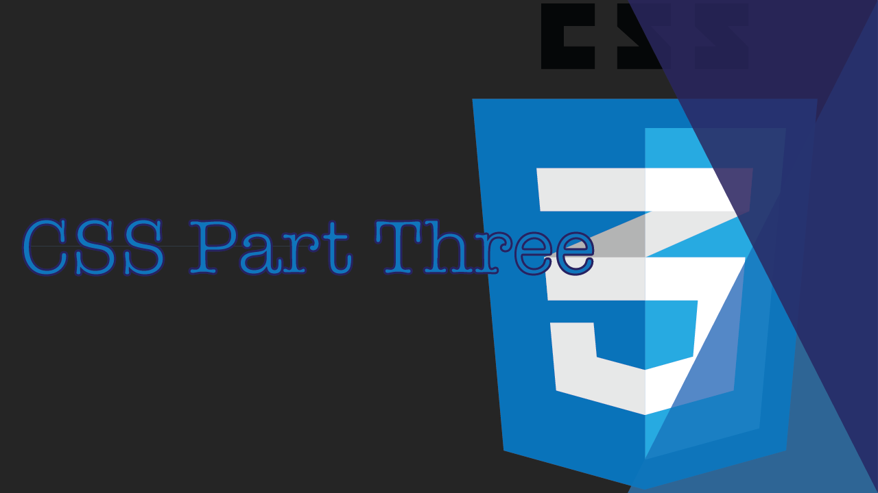 Learning CSS: Part Three