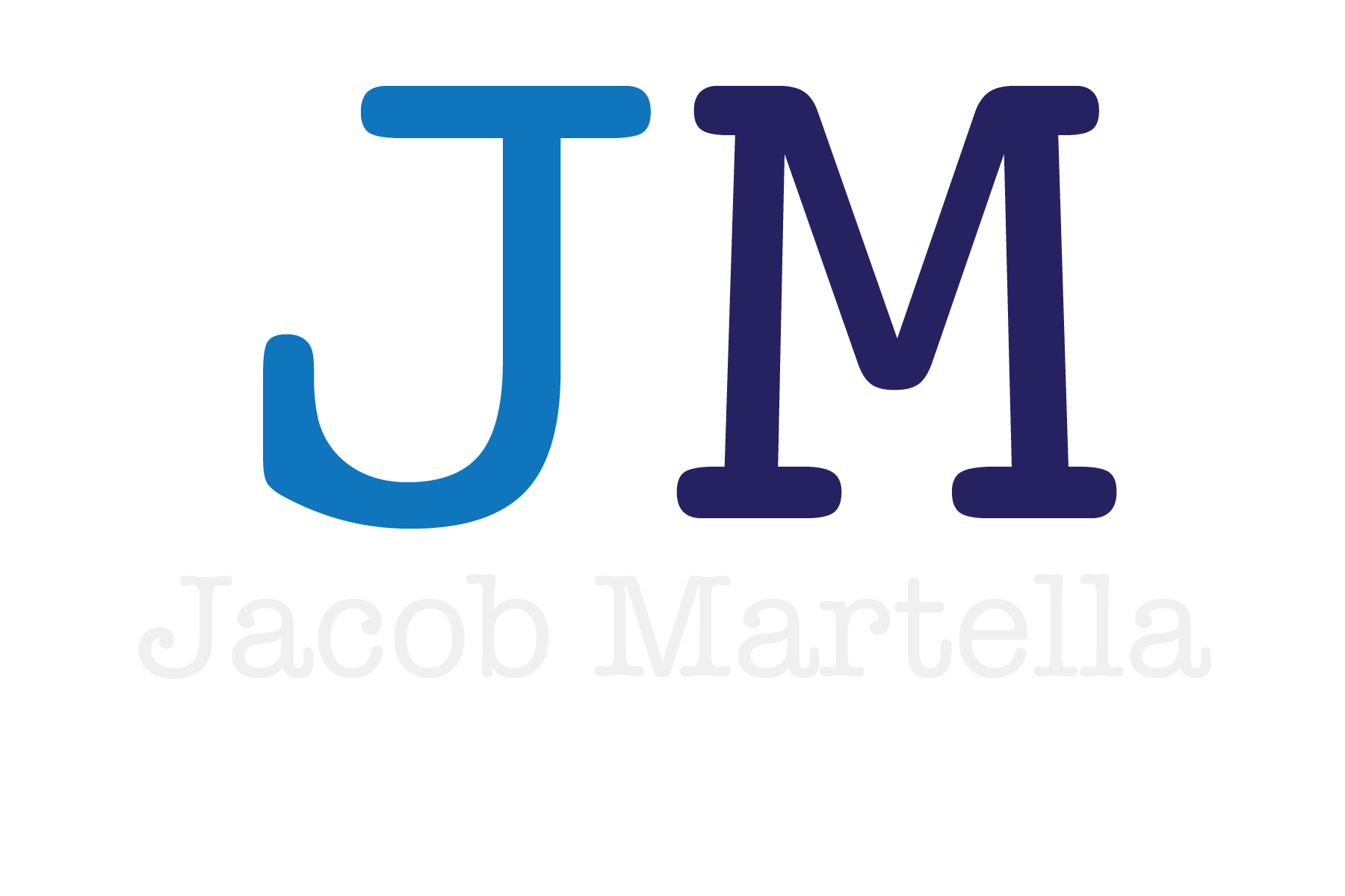 Jacob Martella Web Development logo with white bottom text