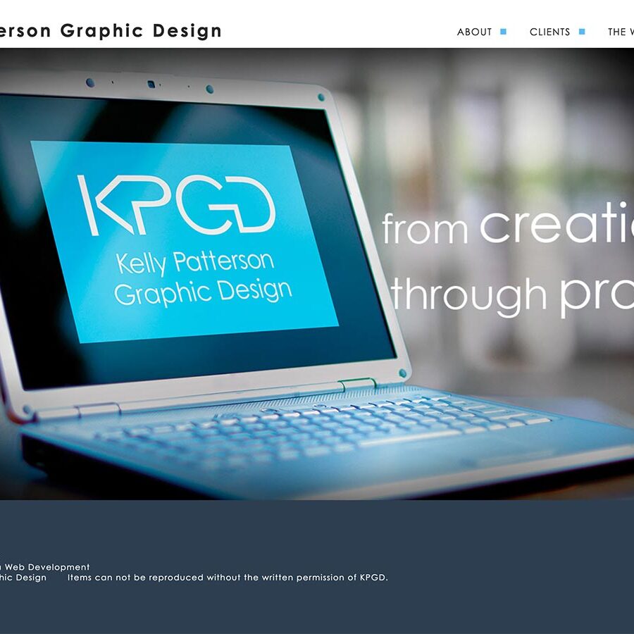 Homepage of Kelly Patterson Graphic Design