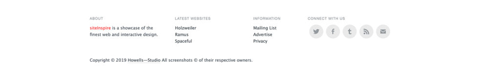 Site Inspire footer