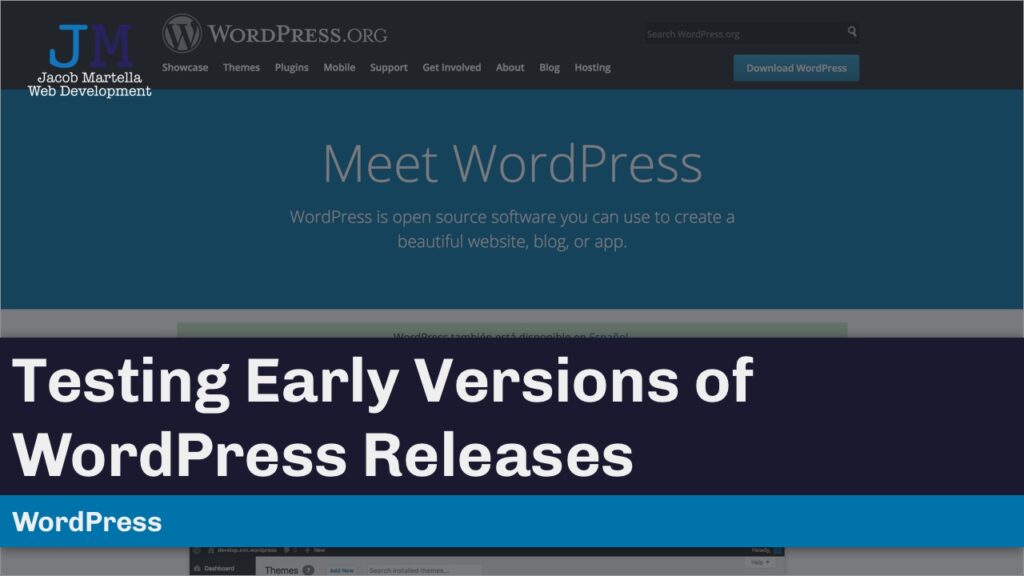 Testing Early Versions of WordPress Releases