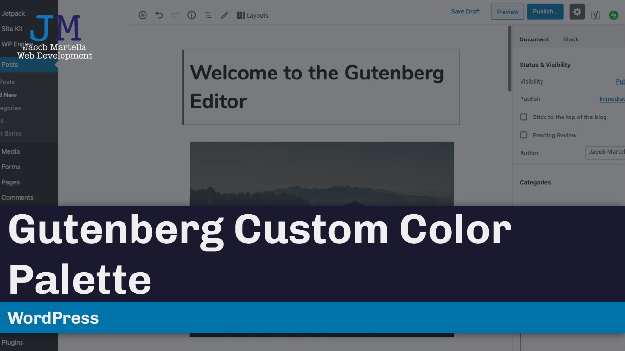 Gutenberg Custom Color Palettes