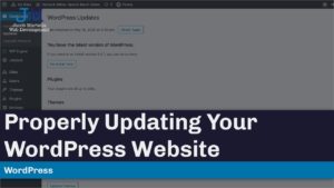 Properly Updating Your WordPress Website