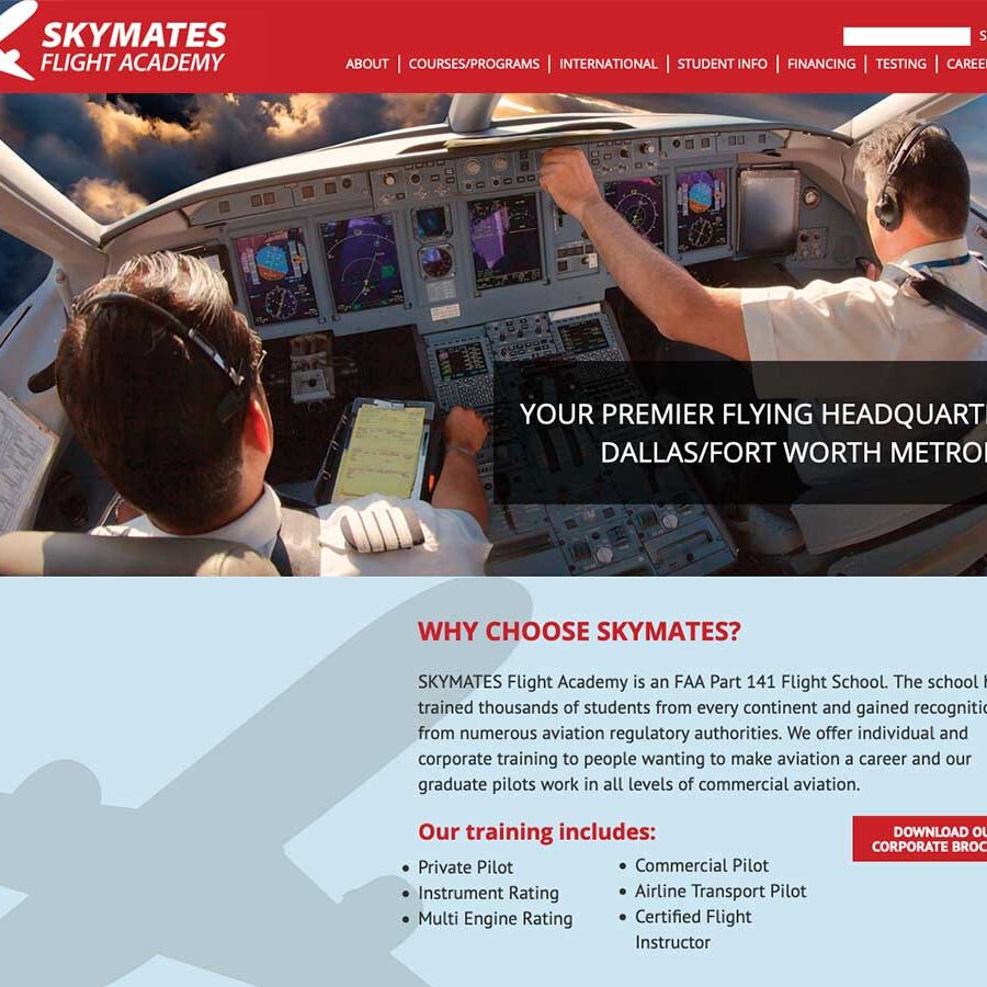 Screenshot of the Home page for Skymates