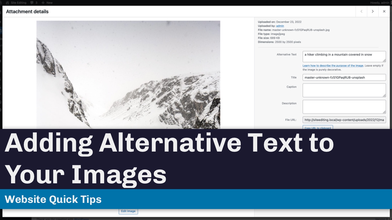 Adding Alternative Text to Your Images