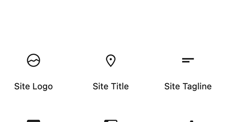 Screenshot of the site blocks in the WordPress full site editor